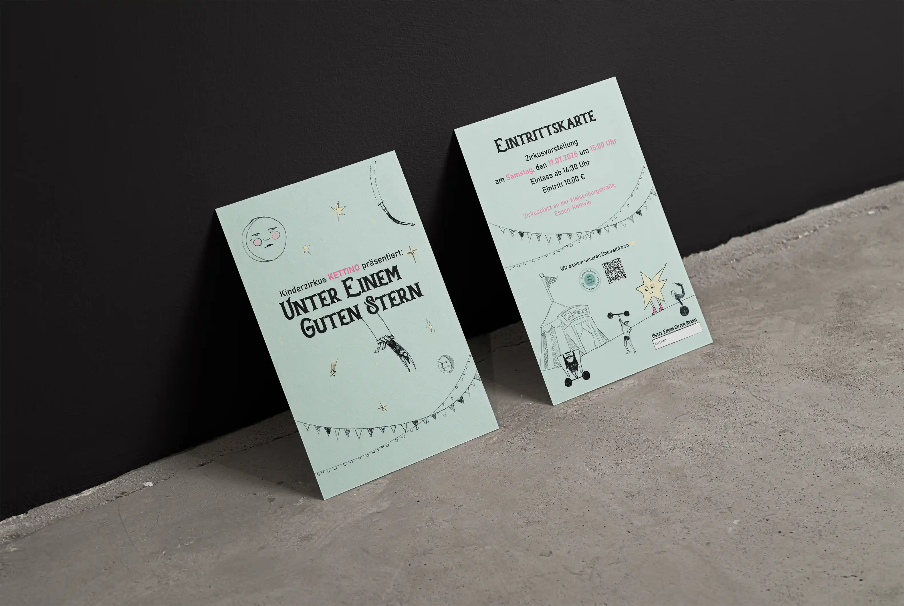 Spinning head animation for a circus project