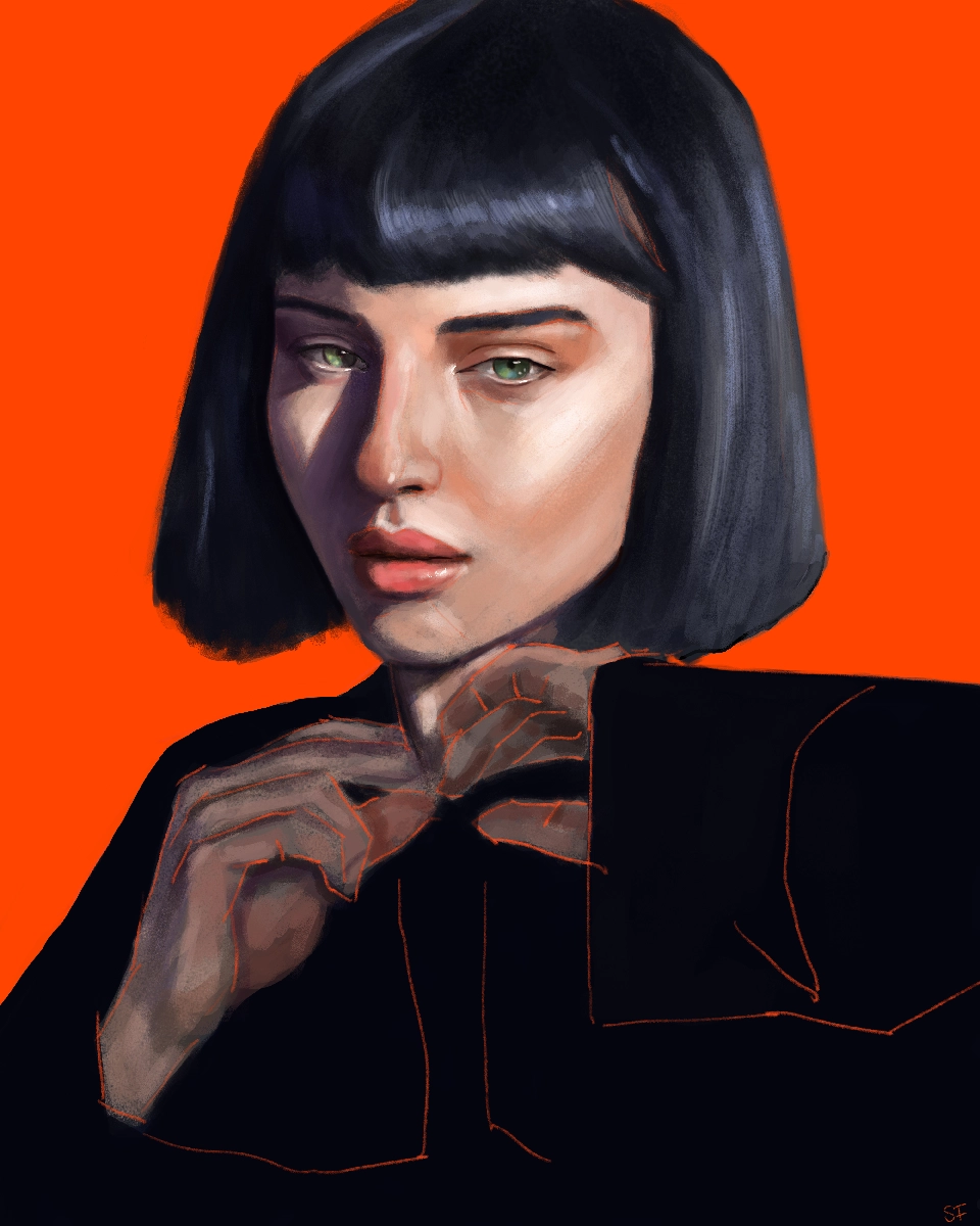 Digital art portrait of Alice Pagani